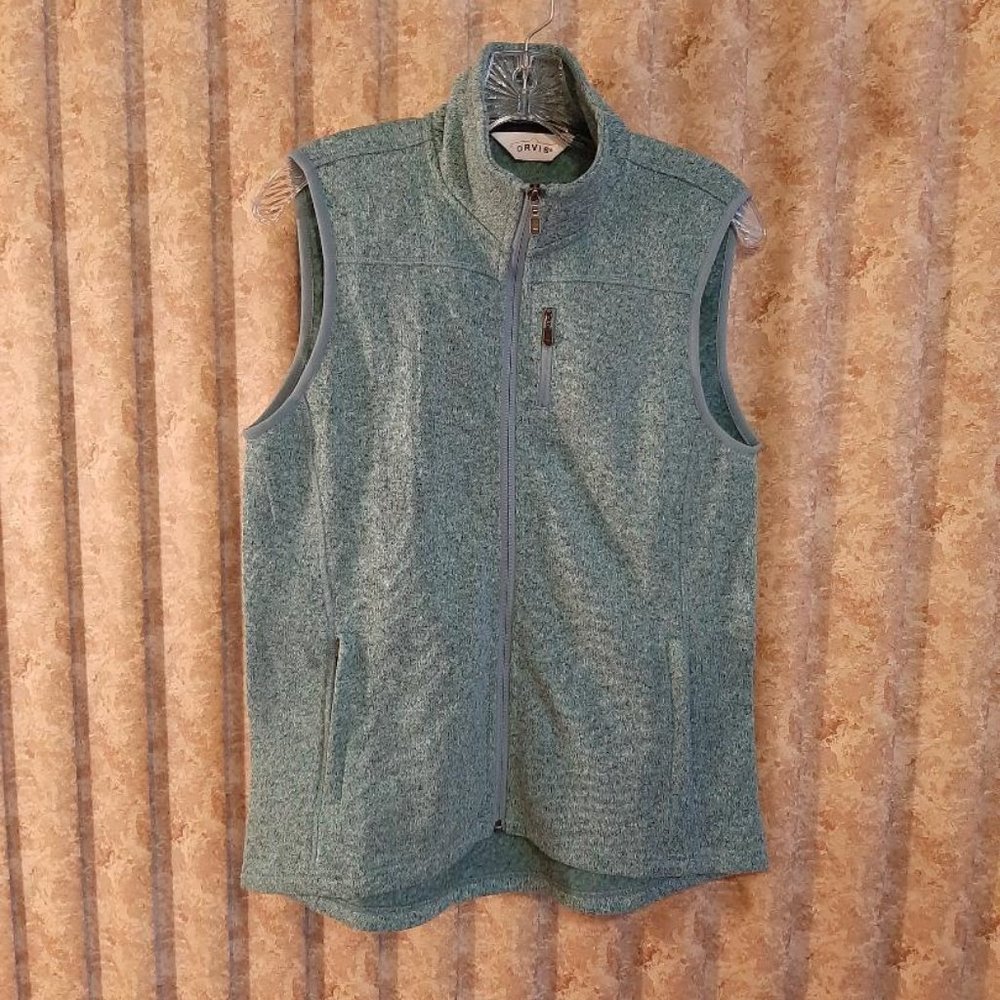 Marled Glacial Green Sweater Fleece vest size Med